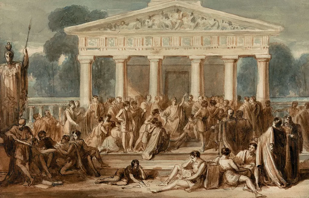 Η Υπατία εν ώρα διδασκαλίας στην Αλεξάνδρεια - Robert Trewick Bone 1790–1840