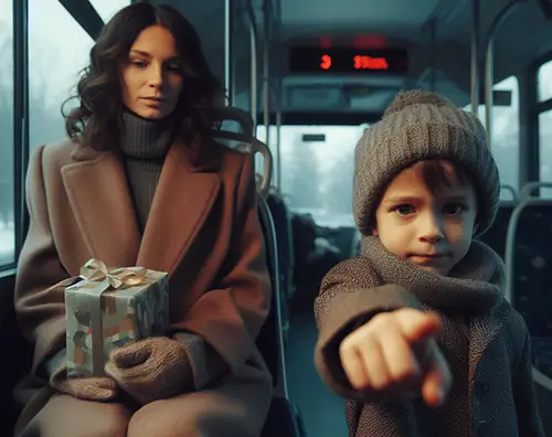 woman with kid