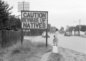 apartheid warning sign