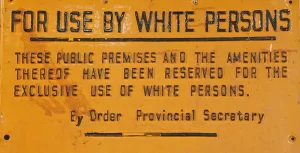 whites only sign